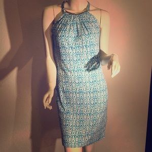 Michael Kors Summertime Blue Mini Dress, Size M